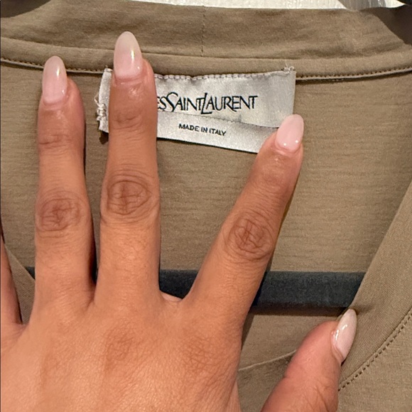 Vintage Yves Saint Laurent Safety Pin Print Top Y2K Made in Italy YSL Graphic - Picture 4 of 9